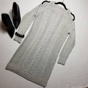 LOFT Washable! Cold Shoulder Cotton Sweater Dress